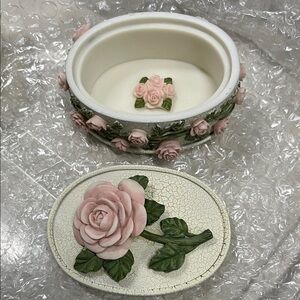 Elegant Pink Rose Decorative Box Dezine Vintage